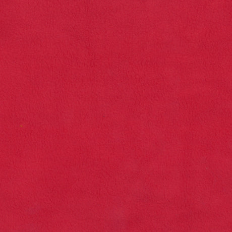 Medium weight brushed back polyester fleece in the colour of salsa red