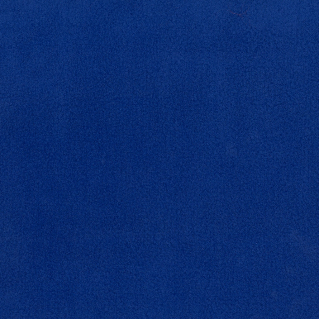 Medium weight brushed back polyester fleece in the colour of cobalt blue