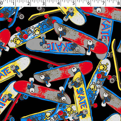 FLANNELETTE PRINTS - SKATEBOARDS