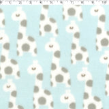 aqua sweet giraffe fleece print