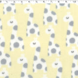 light yellow sweet giraffe fleece print