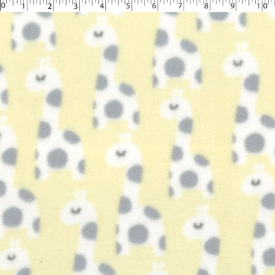 light yellow sweet giraffe fleece print