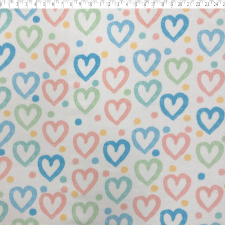 MOUNTAIN FLEECE PRINTS BABY - HEARTS ALLOVER