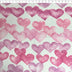 rose hearts in a row fleece print