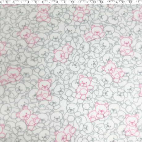 rose lots of bears fleece print