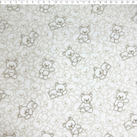 neutral lots of bears fleece print