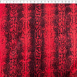 red medium weight polyester fleece snakeskin print