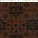 brown monotone navajo fleece print