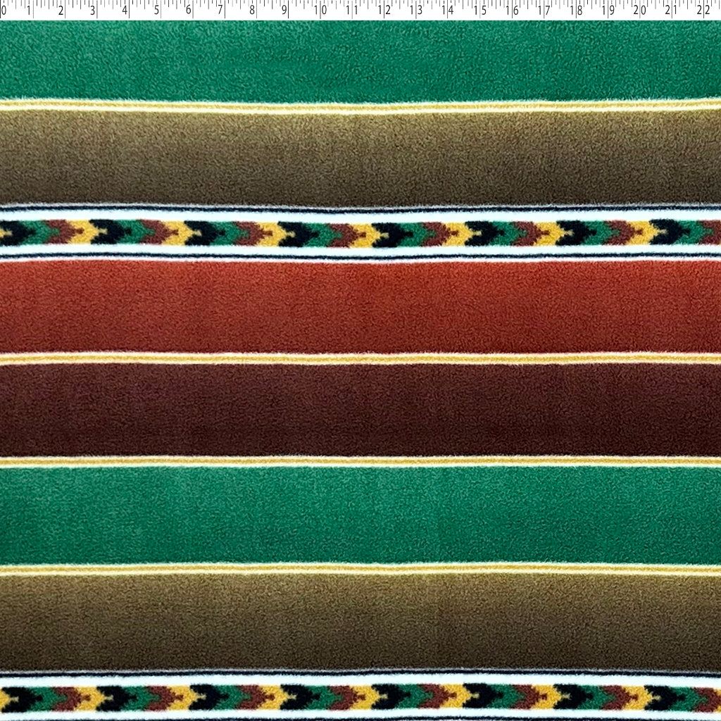 brown navajo stripe fleece print