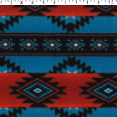 bright navajo diamond stripe fleece