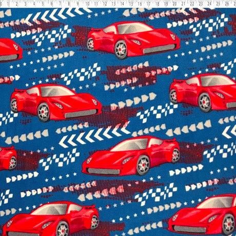 royal racing car fleece print