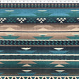 teal southwest stripe fleece print