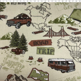 nature road trip fleece print