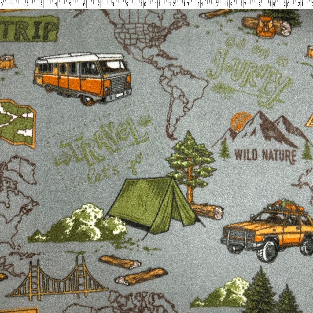 storm road trip fleece print