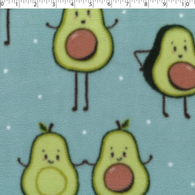 sage avocado fleece print