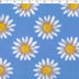 sky blue daisy printed fleece