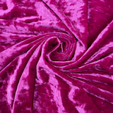 cerise polyester spandex crushed velvet solid