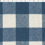 denim / off white recycled poly / cotton 3" buffalo check plaid print