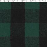 green / black recycled poly / cotton 3" buffalo check plaid print