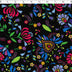 CRAYON BRITES - COTTON POPLIN PRINTS - FOLK FLORAL 1