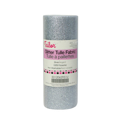 15.24CM (6") GLITTER TULLE SPOOLS - 10YDS