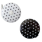 TAPE MEASURE RETRACTABLE - BLACK AND WHITE POLKA DOT 150CM (60")