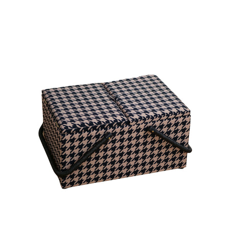 DOUBLE HANDLE SEWING BASKET - LARGE  (WITH PVC TRAY)