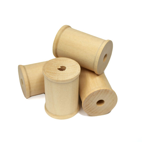 4PCS WOOD BARREL SPOOLS - EXTRA LARGE