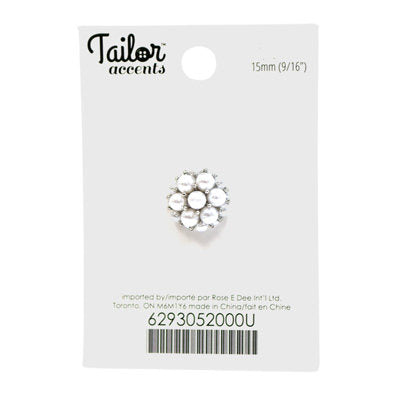 PEARL CLUSTER BUTTON 15MM