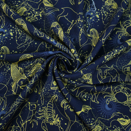 SABRINA RAYON TWILL PRINTS - ASTROLOGICAL SIGNS