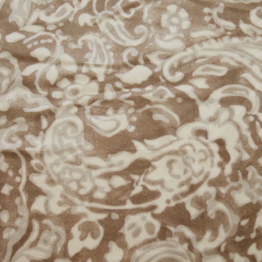 CREME BRULE VELVET PRINTS - ABSTRACT PAISLEY