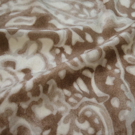 CREME BRULE VELVET PRINTS - ABSTRACT PAISLEY