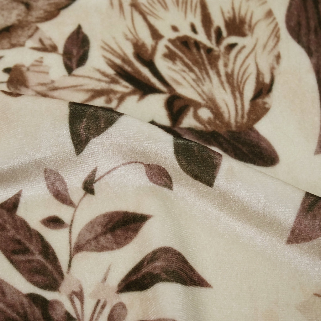 CREME BRULE VELVET PRINTS - BOTANICAL FLORAL