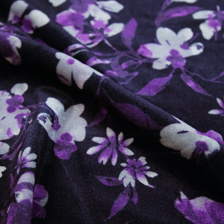 REGAL GREYS VELVET PRINTS - FLORAL