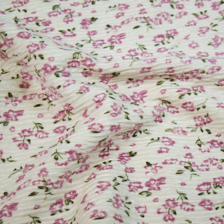 ELEGANT LOUNGING - CRINKLE VELOUR PRINTS - SMALL SPACED FLORAL