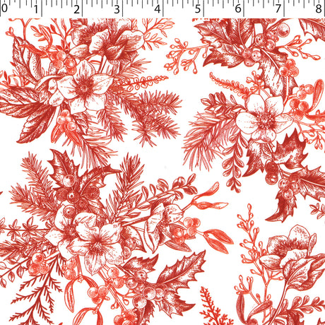 WINTER TOILE PRINTS - CHRISTMAS ROSE