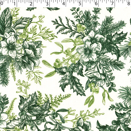 WINTER TOILE PRINTS - CHRISTMAS ROSE