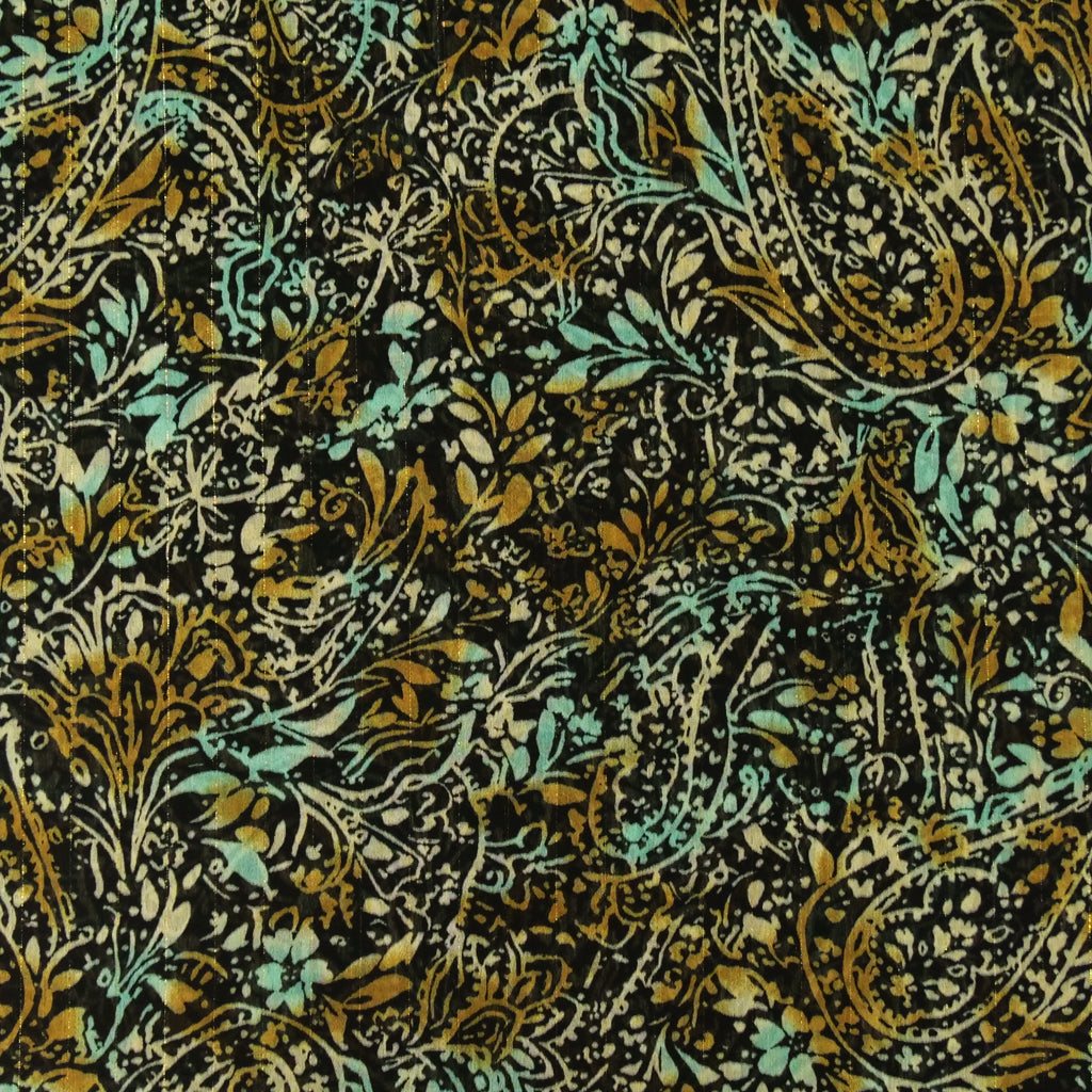 CHANTELLE METALLIC CHIFFON PRINTS - PAISLEY