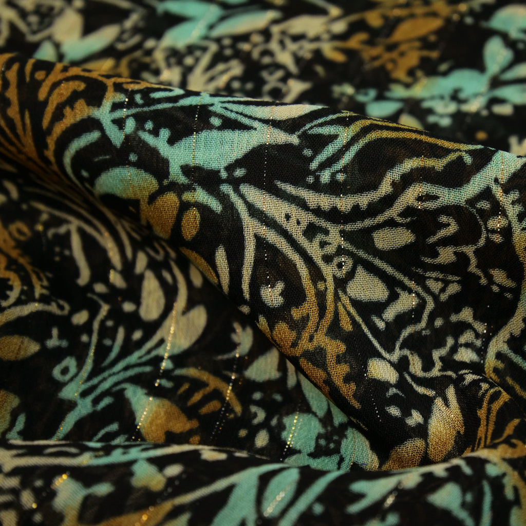 CHANTELLE METALLIC CHIFFON PRINTS - PAISLEY