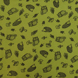 COZY KIDZ BRUSHED KNIT PRINTS - OWL/HEDGE HOG/MUSHROOM