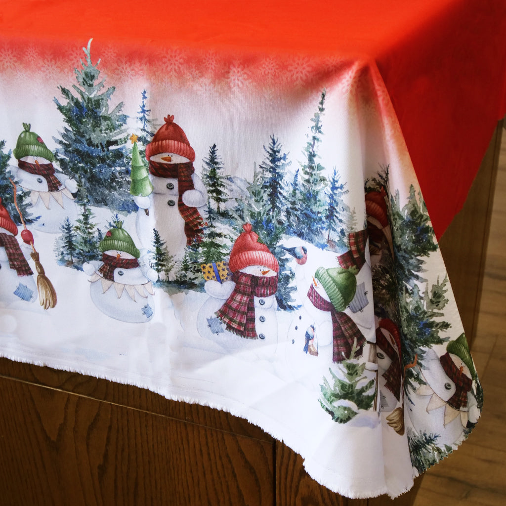 HOLIDAY FESTIVE TABLING - JOLLY SNOWMAN BORDER