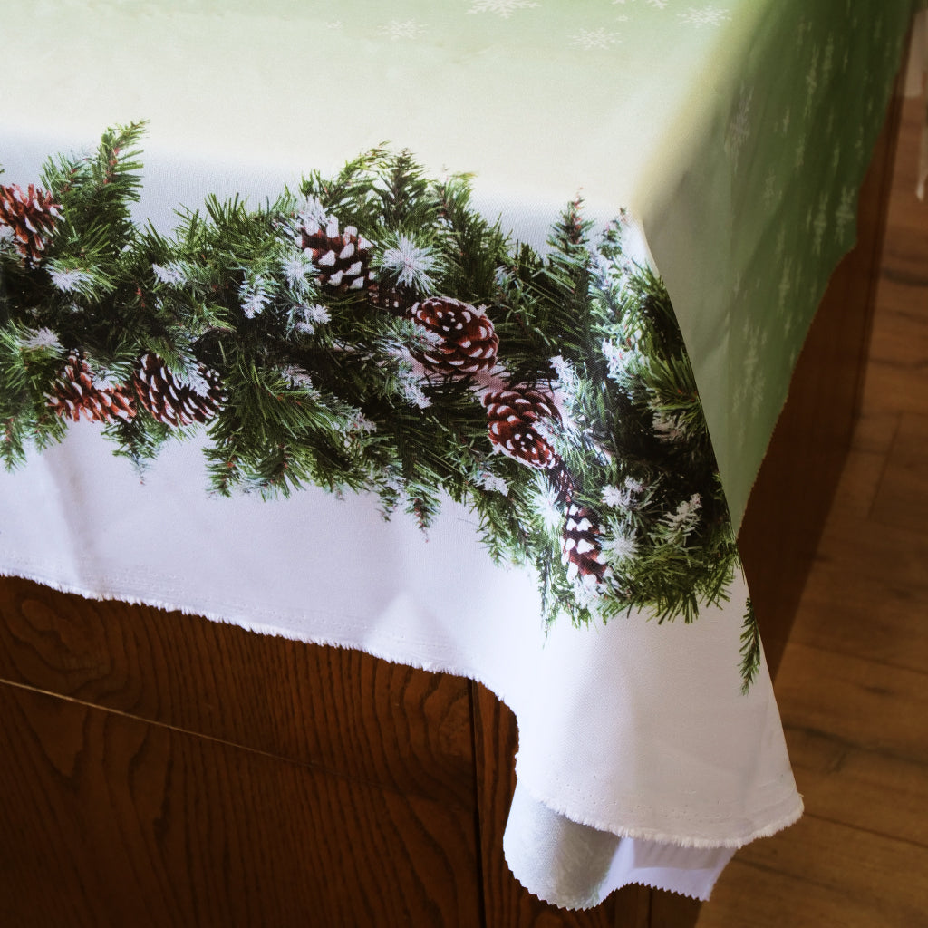 HOLIDAY FESTIVE TABLING - PINECONE GARLAND BORDER