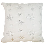 CUSHION COVER - SEQUIN SNOWFLAKE - SILVER