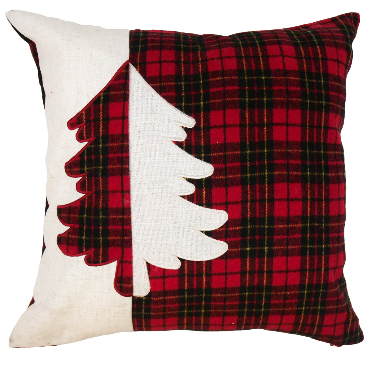 CUSHION COVER - TREE PLAID