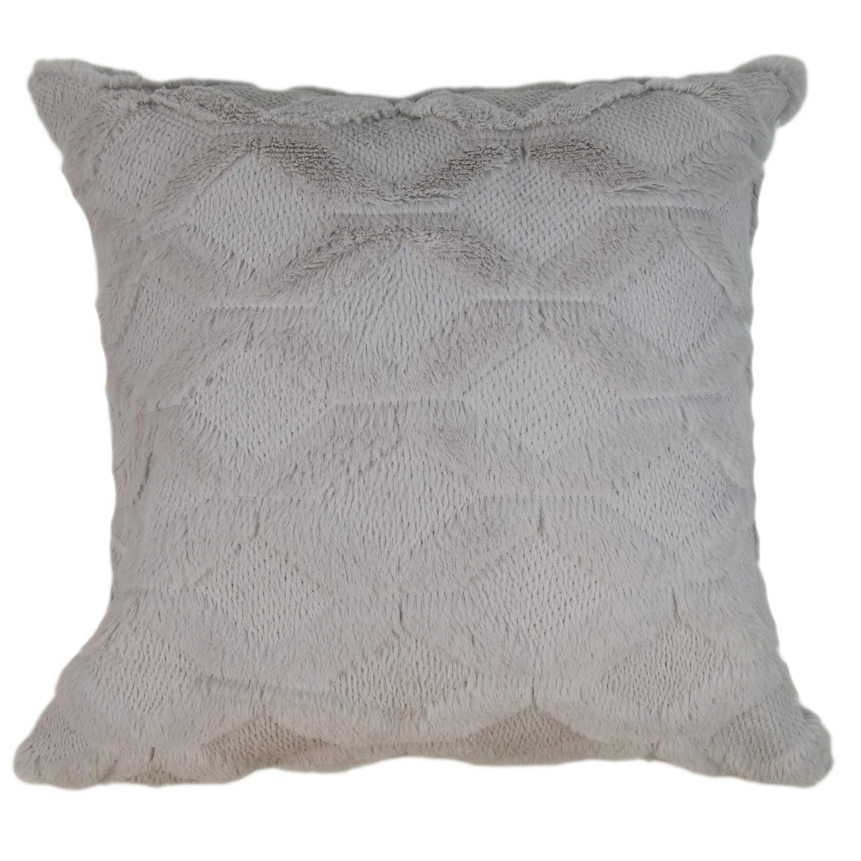 CUSHION COVER - WAVY FUR - GREY