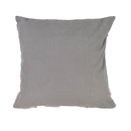 CUSHION COVER - WAVY FUR - GREY