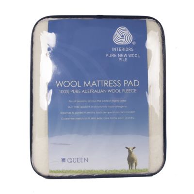 WOOLMARK WOOL MATTRESS PAD QUEEN