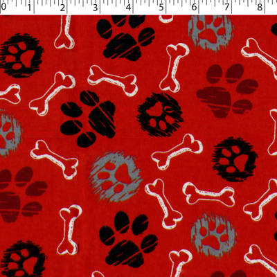 FLANNELETTE PRINTS - PAWS N BONES