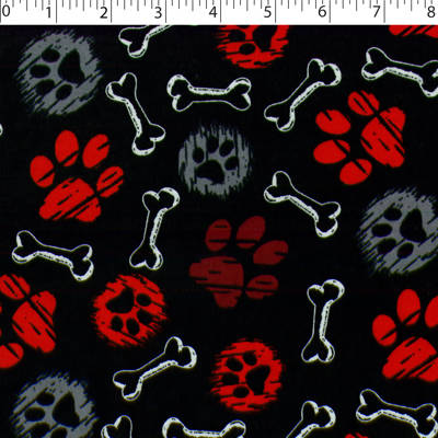 FLANNELETTE PRINTS - PAWS N BONES