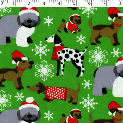 FLANNELETTE PRINTS - WINTER PUPS